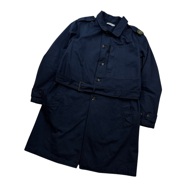 Stone Island 2011 Navy Raso-R Trench Coat - XL