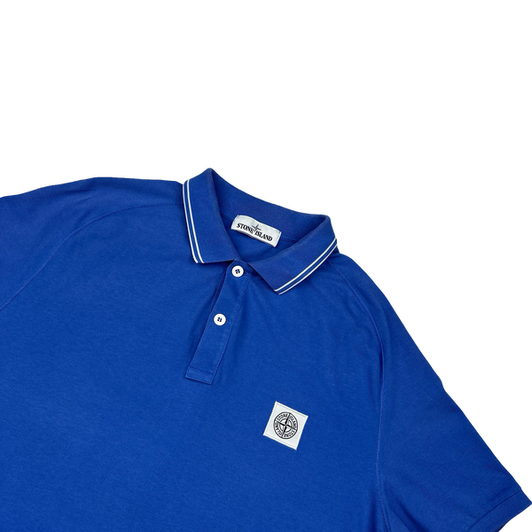 Stone Island 2019 Blue Cotton Polo Shirt - XXL