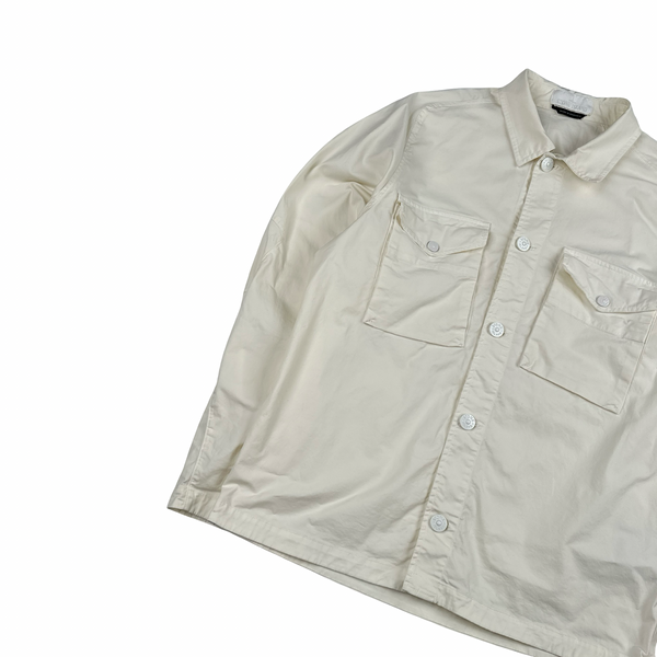 Stone Island 2020 White Thick Cotton Ghost Piece Overshirt - Large