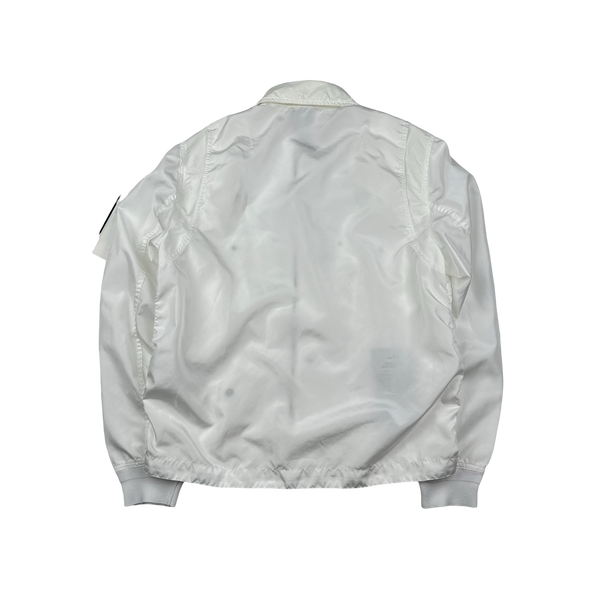 Stone Island 2024 White Poly Tela David Light TC Bomber Jacket - Medium