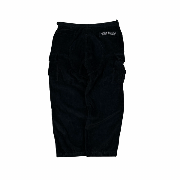 Nike X Supreme Black Spellout Corduroy Cargo Trousers  - XL