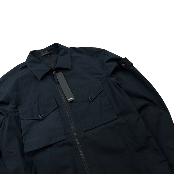 Stone Island 2022 Navy Ventile Cotton Ghost Overshirt - Large