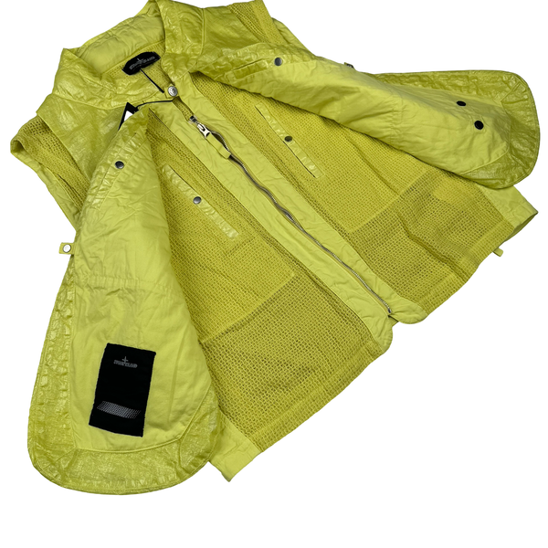 Stone Island 2022 Yellow Shadow Project Glass Linen Utility Vest - Large
