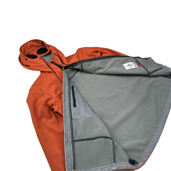 CP Company Burnt Orange Fleece Lined Soft Shell Jacket - Medium