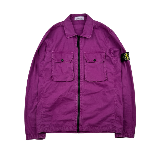 Stone Island 2021 Purple Cotton Overshirt - Medium
