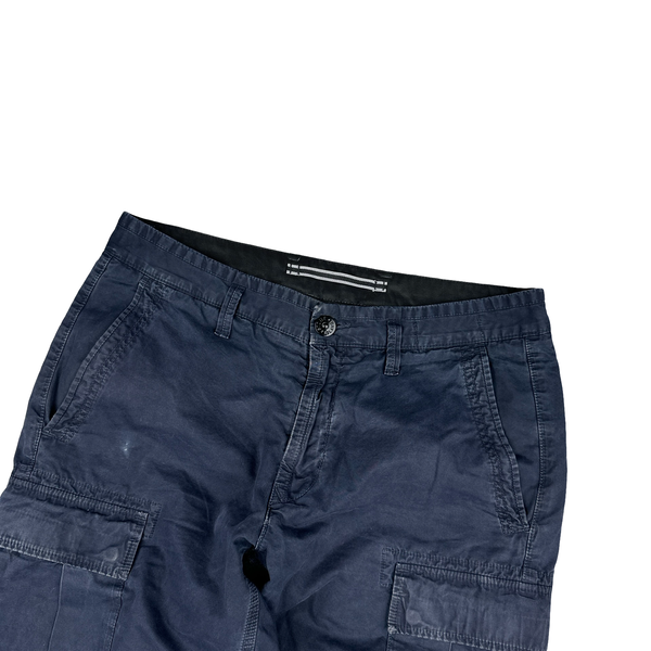 Stone Island 2018 Navy Cargo Shorts - 31"