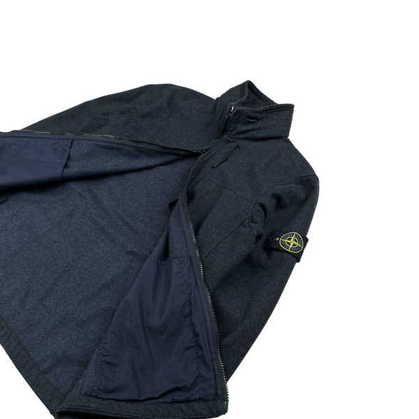 Stone Island 2014 Dark Navy Wool Overshirt - Medium