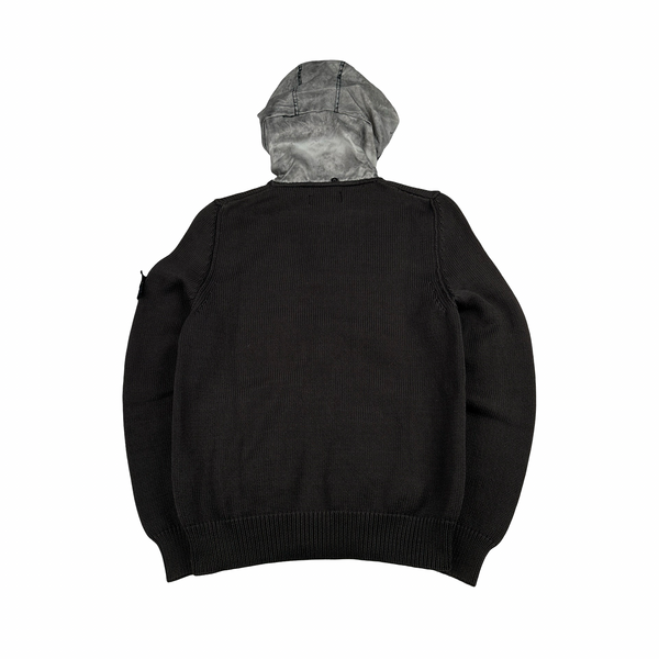 Stone Island 2014 Brown Zipped Heavyweight Knit Jumper - Medium