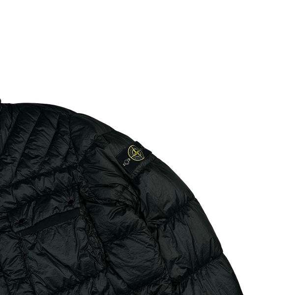 Stone Island Black Garment Dyed Down Puffer Jacket - 3XL