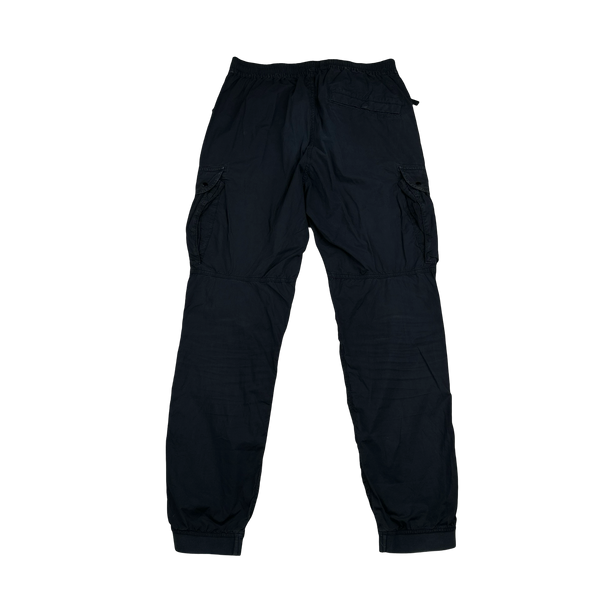 Stone Island 2021 Black Regular Tapered Cargo Trousers - 32"