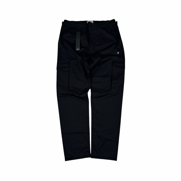 Stone Island 2023 Black Stellina Regular Tapered Cargos - 32"