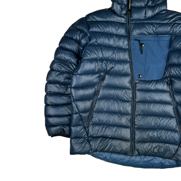 CP Company Down Filled DD Shell Goggle Asymmetric Zip Puffer Jacket - XL