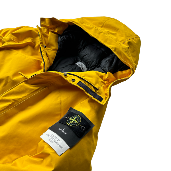 Stone Island Yellow 3L Goretex Puffer In Recycled Polyester Down - Large