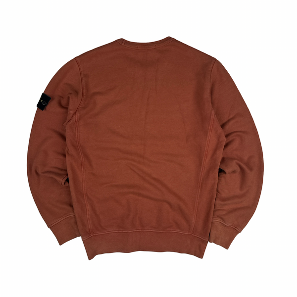 Stone Island 2019 Brick Red Cotton Crewneck - Small