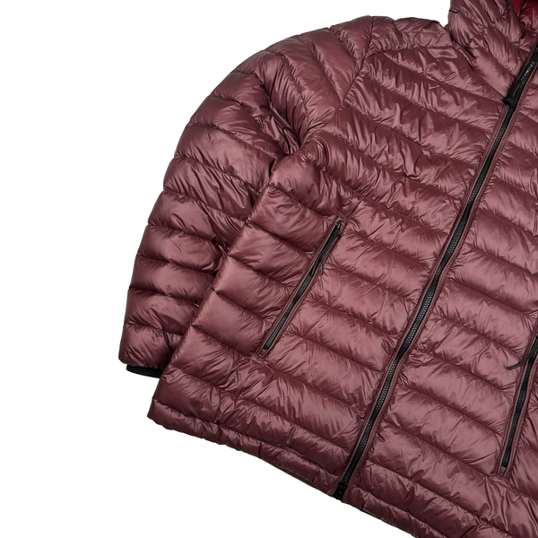 CP Company Burgundy Down Filled DD Shell Goggle Puffer Jacket - 3XL