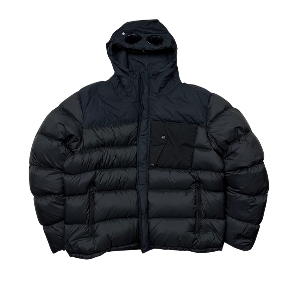 CP Company Black Down Filled DD Shell Goggle Puffer Jacket - 3XL