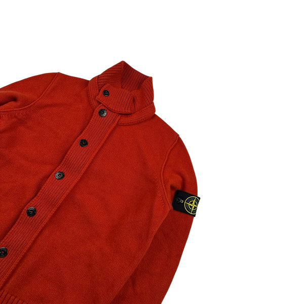 Stone Island 2014 Red Wool Knitted Jumper - Small