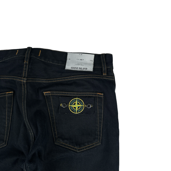 Stone Island 2015 RE-T Dark Blue Contrast Stitch Denim Jeans - 30"