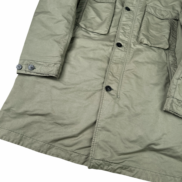Stone Island Khaki 2019 David TC Primaloft Pea Jacket - XXL
