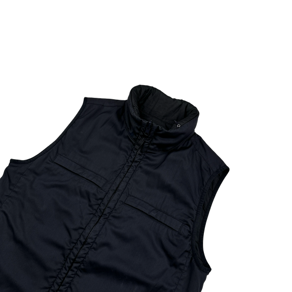 Stone Island 2019 Navy Reversible Stretch Wool Nylon Primaloft Ghost Piece Gilet - Medium