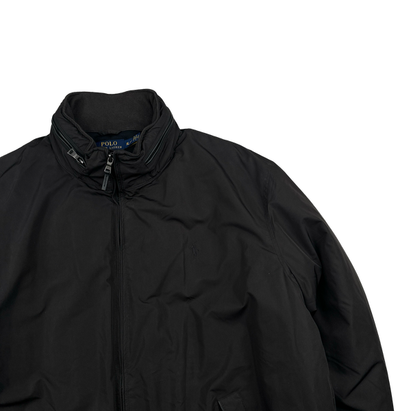Ralph Lauren Black Cotton Lined Padded High Neck Jacket - XL