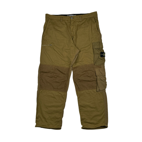 Stone Island 2023 Loose Fit Cargos Brown Twill TC Trousers - 40"