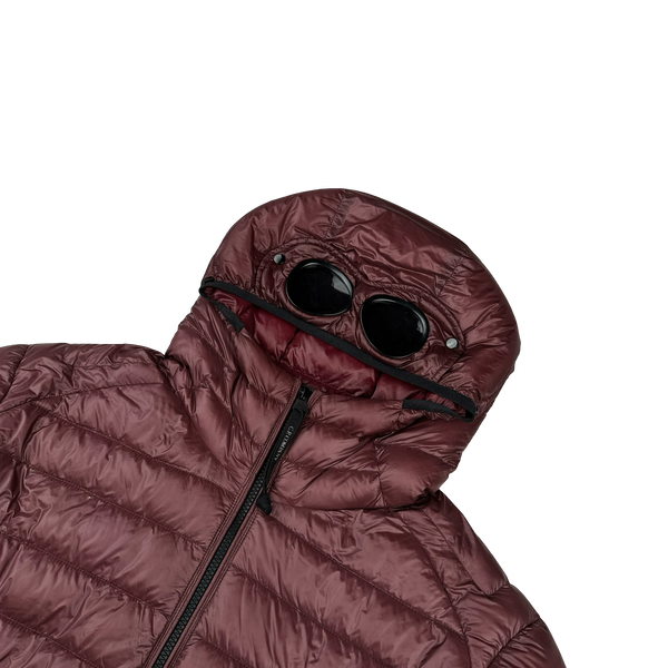 CP Company Burgundy Down Filled DD Shell Goggle Puffer Jacket - 3XL