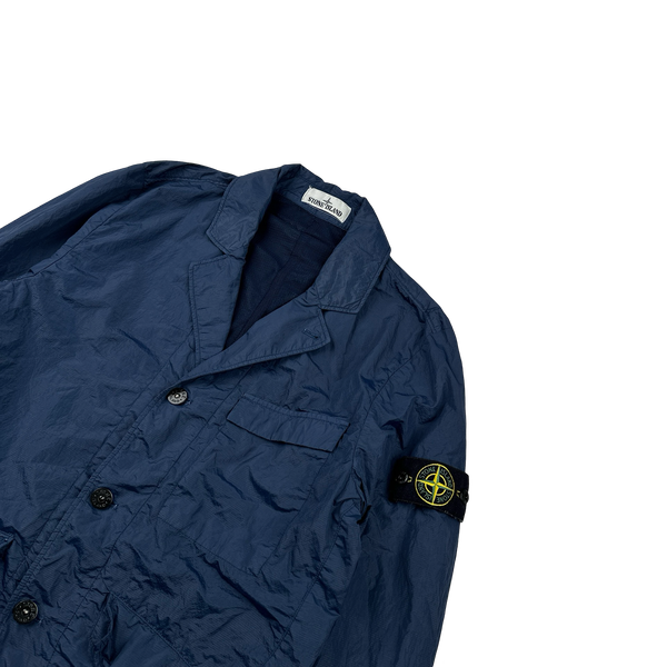 Stone Island 2019 Blue SI PA/PL Seersucker-TC Blazer Trousers Suit - Medium