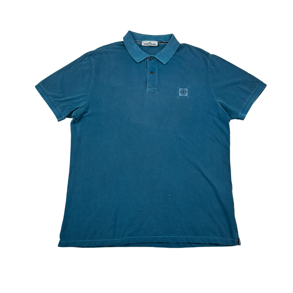 Stone Island Blue Short Sleeve Polo - 3XL