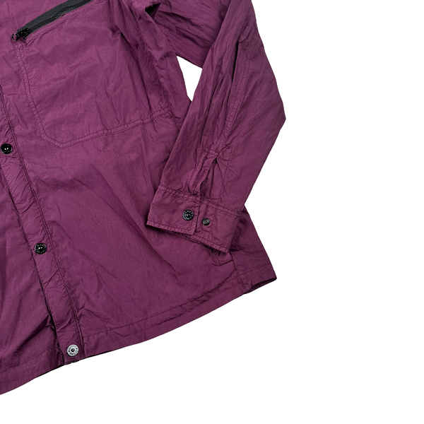 Stone Island 2015 Purple Nylon Metal Hooded Overshirt - XXL