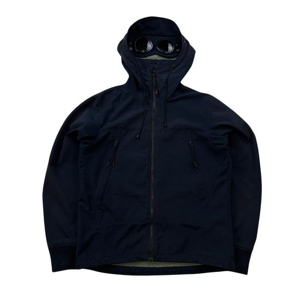 CP Company Navy Blue Soft Shell Goggle Jacket - Medium