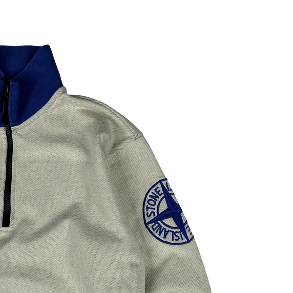 Stone Island 2021 Cotton Quarter Zip Jumper - Medium