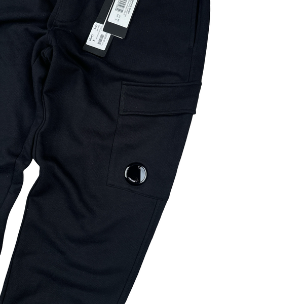 CP Company Black Cotton Lens Viewer Joggers - XL