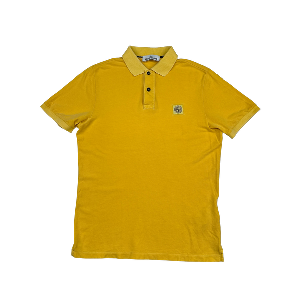 Stone Island 2017 Yellow Polo Shirt - Medium