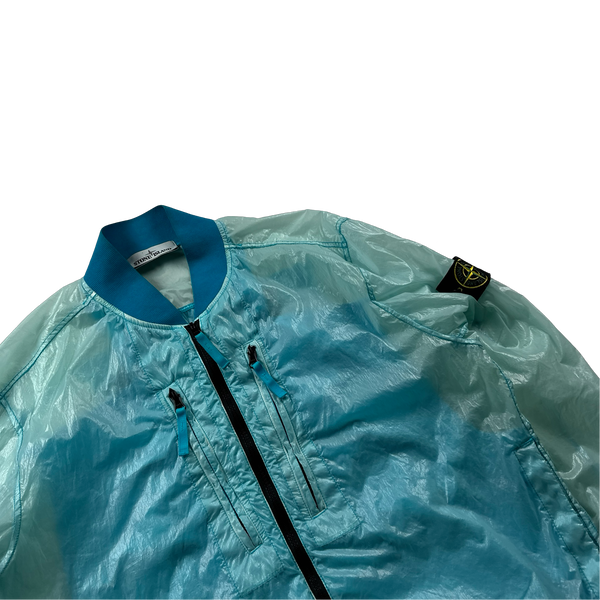 Stone Island 2021 Blue Lucido TC Bomber Jacket - Large