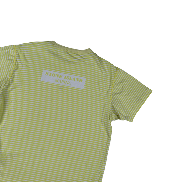 Stone Island 2019 Yellow Striped Marina T Shirt - XL