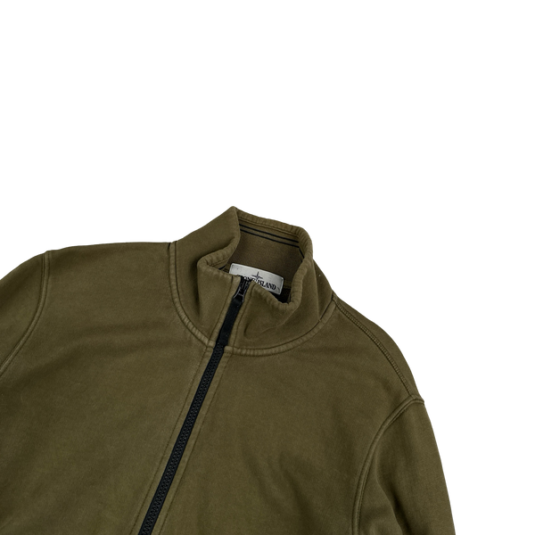 Stone Island 2016 Khaki Zipped High Neck Jumper - Medium
