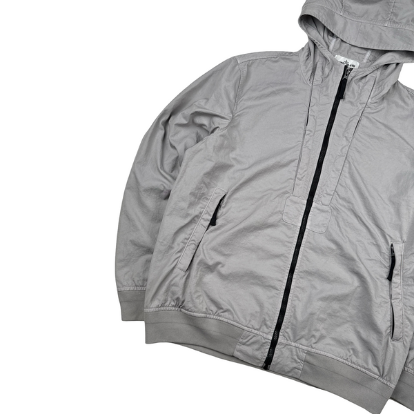 Stone Island Grey Tightly Woven Nylon Twill-TC Overshirt - XL