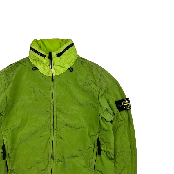 Stone Island 2016 Lime Nylon Metal Tyveck Shield Jacket - Medium