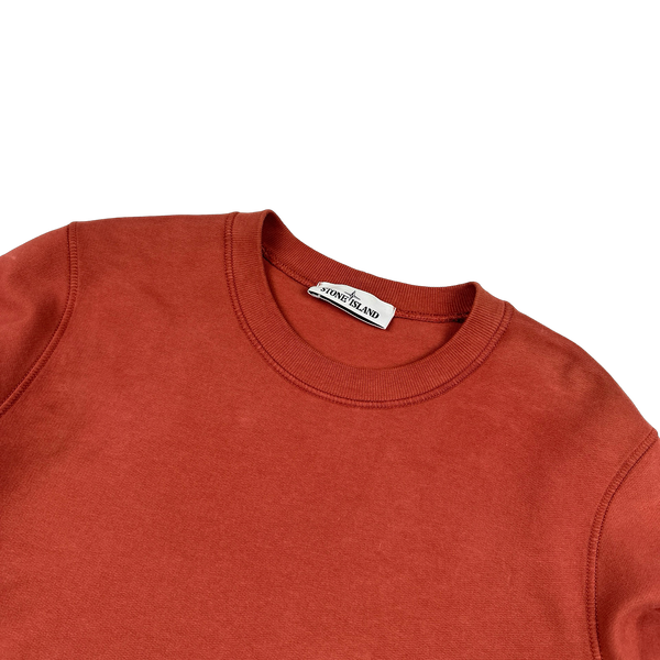 Stone Island 2021 Brick Red Crewneck Sweatshirt - Small