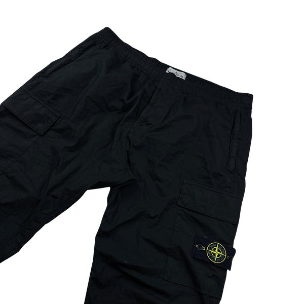 Stone Island New Season 2024 Black RE Fit Cargos - 36"