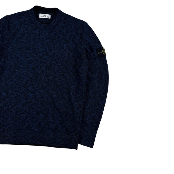 Stone Island Navy Knitted Crewneck Jumper - XL