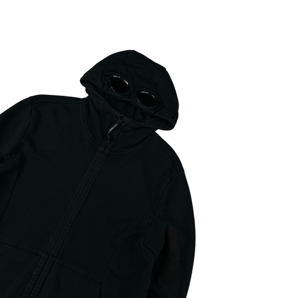 CP Company Black Spellout Pullover Goggle Hoodie - XL