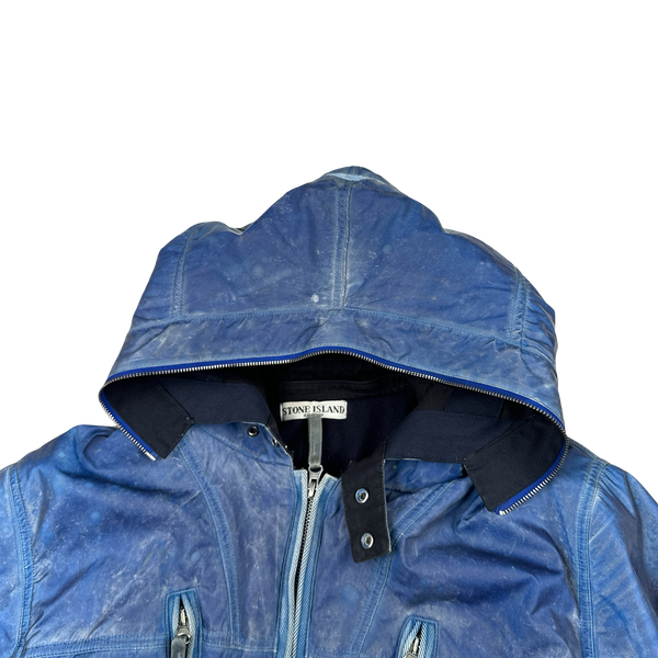 Stone Island 2010 Blue Liquid Reflective Jacket - XL