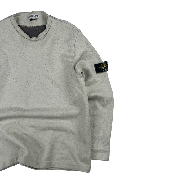 Stone Island AW2000 Wool Blend White Crewneck Jumper - Large