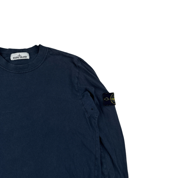Stone Island 2017 Navy Longsleeve Cotton Top - Medium