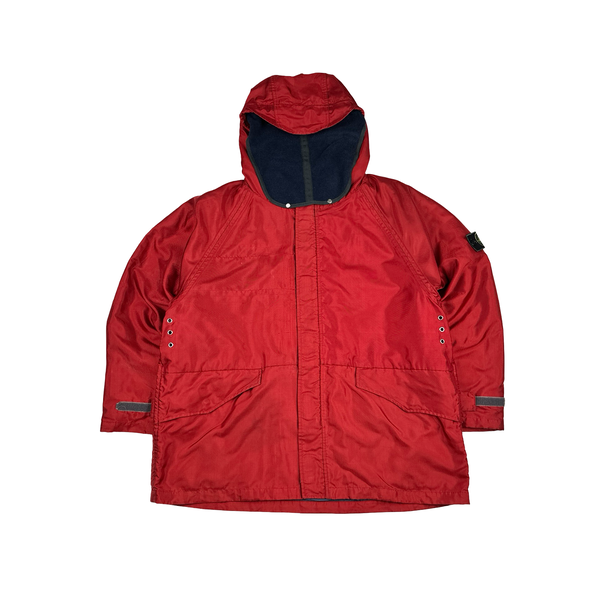 Stone Island 80s Vintage Red Formula Steel Riot Mask Jacket - XL