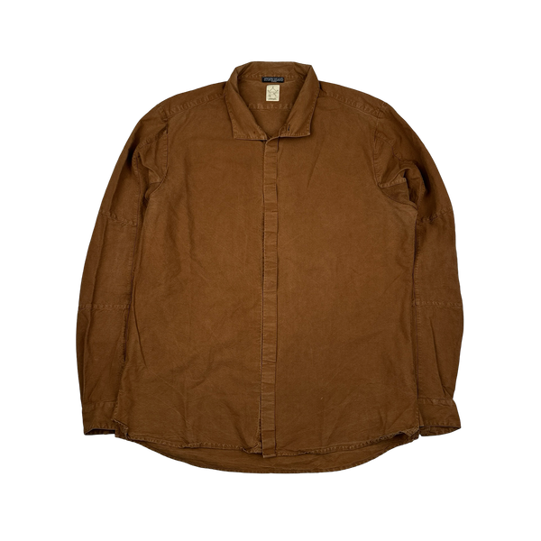 Stone Island 2012 Shadow Project Brown Cotton Buttoned Shirt - XL