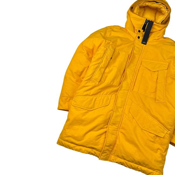 Stone Island 2022 Yellow Opaque Nylon Twill Down TC Puffer - Small