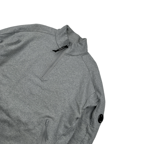 CP Company Grey Quarter Zip Lens Viewer Pullover - XXL